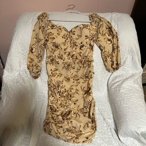 Shein flower print built in bra dress